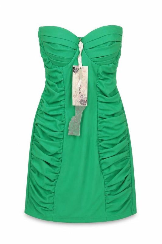 Little Love Womens Green Polyester A-Line Size M Sweetheart Zip