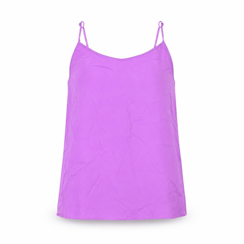 Marks & Spencer Womens Purple Polyester Basic Tank Size 14 V-Neck