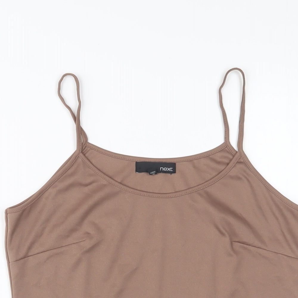 NEXT Womens Brown Viscose Camisole Tank Size 10 Scoop Neck