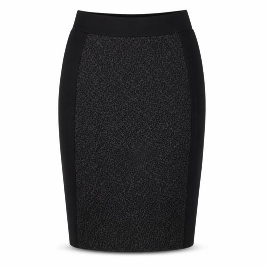 Marks & Spencer Womens Black Animal Print Viscose A-Line Skirt Size 8