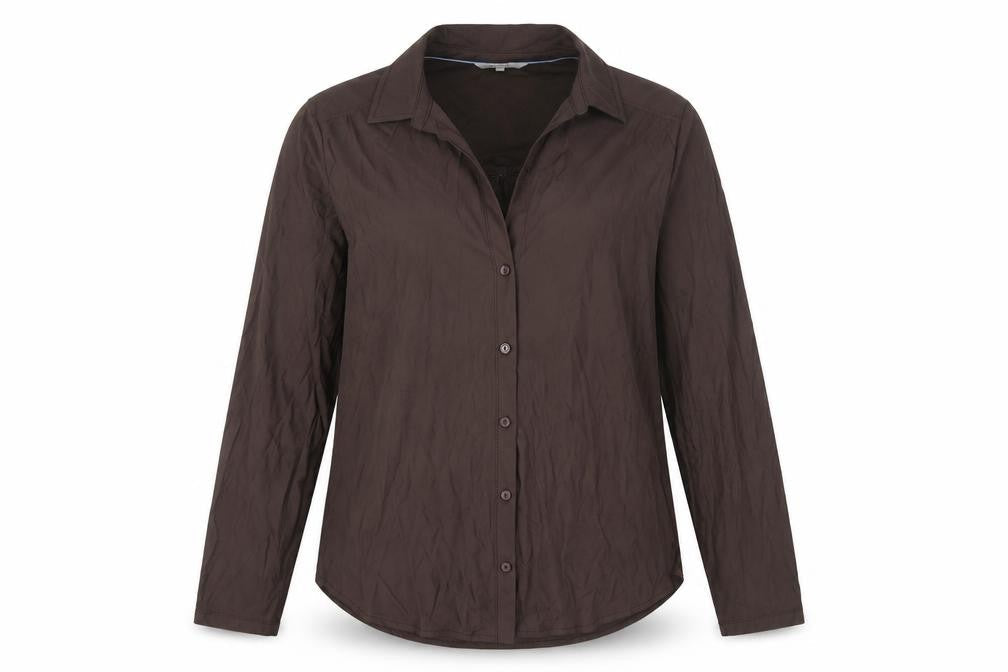 Sandwich Womens Brown Polyester Basic Button-Up Size M Collared