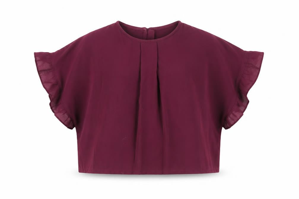 NEXT Girls Purple Polyester Basic T-Shirt Size 6 Years Crew Neck Button