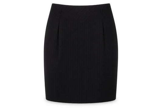 Planet Womens Black Striped Polyester A-Line Skirt Size 16 Zip