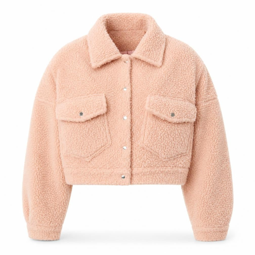PRETTYLITTLETHING Womens Pink Jacket Size 8 Snap
