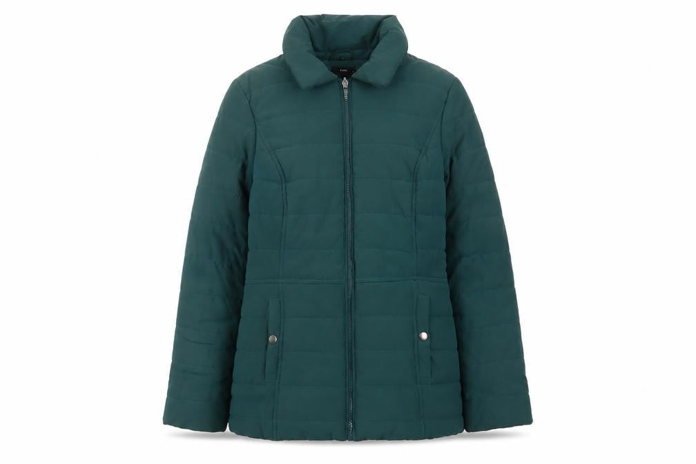 M&Co Womens Green Jacket Size 10 Zip - Pockets