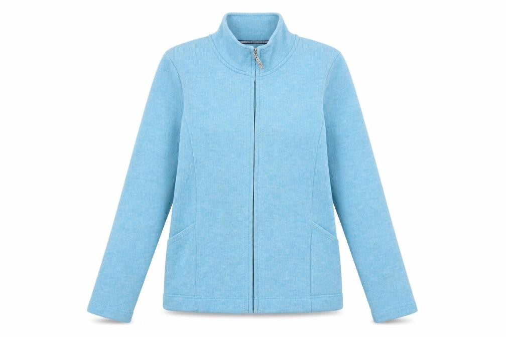 DASH Womens Blue Cotton Full Zip Sweatshirt Size 14 Zip