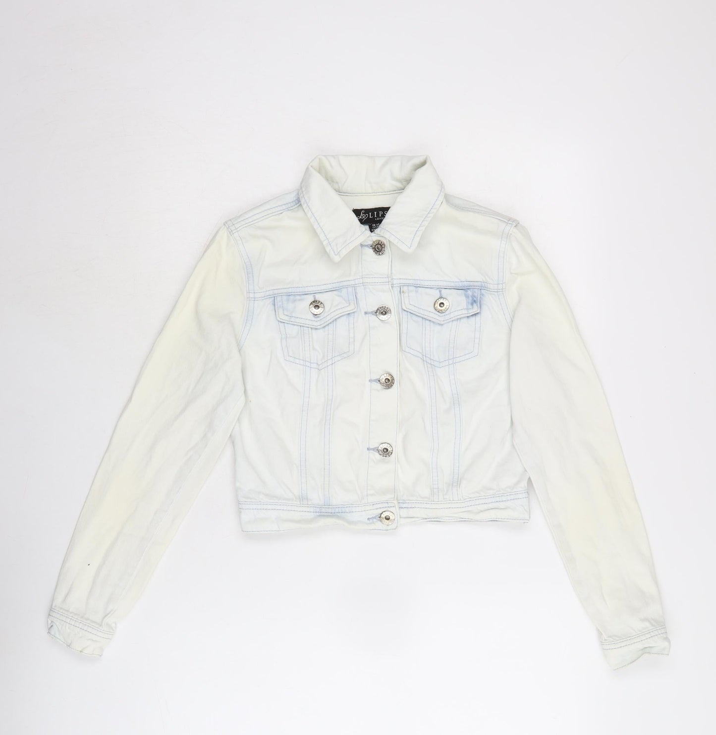 Lipsy London Womens Ivory Jacket Size S Button