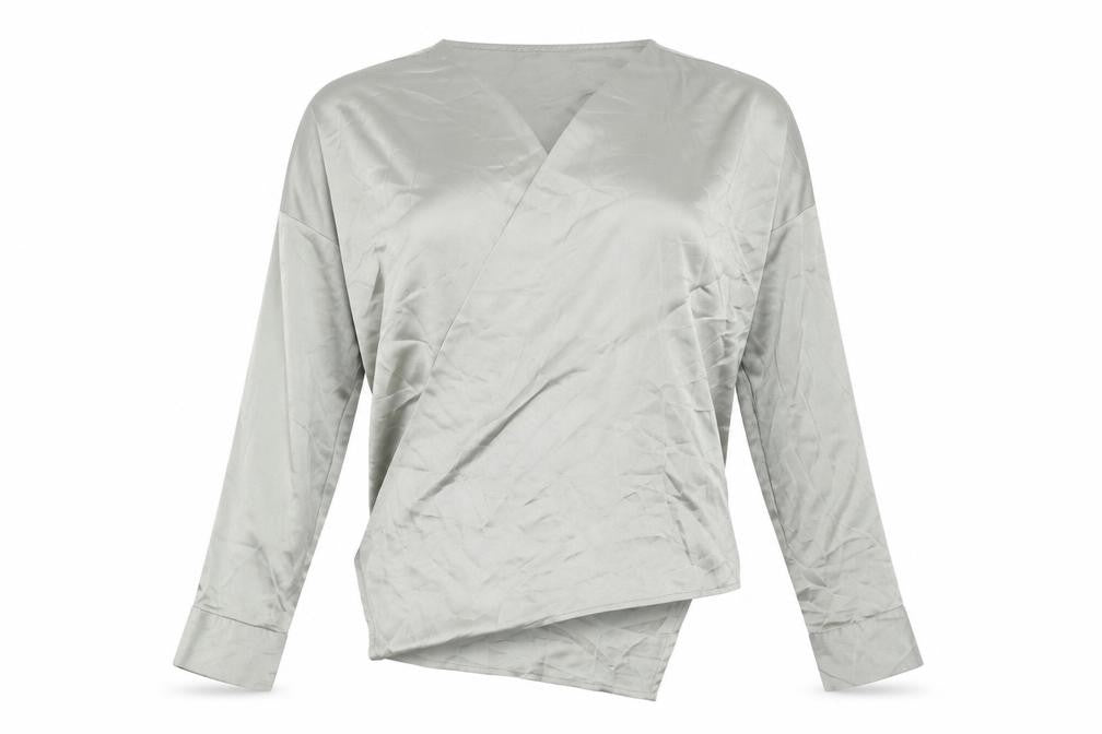 Missguided Womens Green Polyester Basic Blouse Size 8 V-Neck