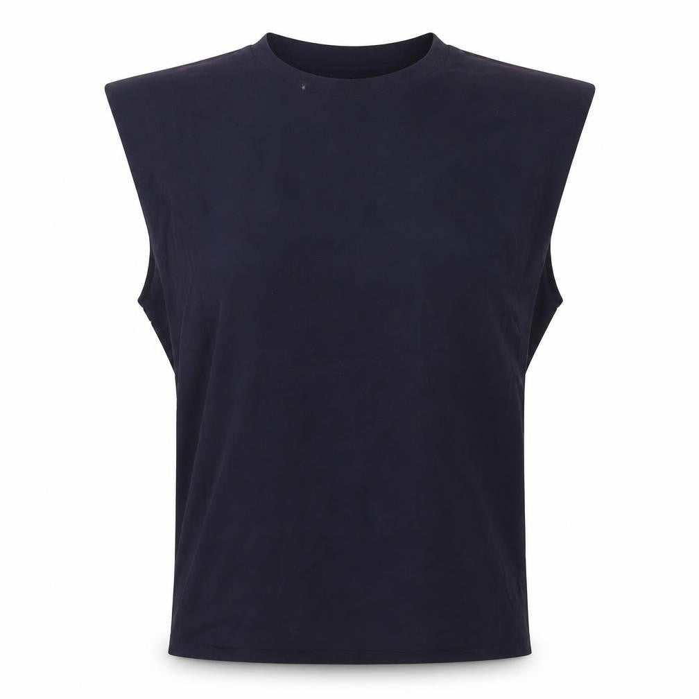 French Connection Womens Blue Polyester Basic Blouse Size S Round Neck