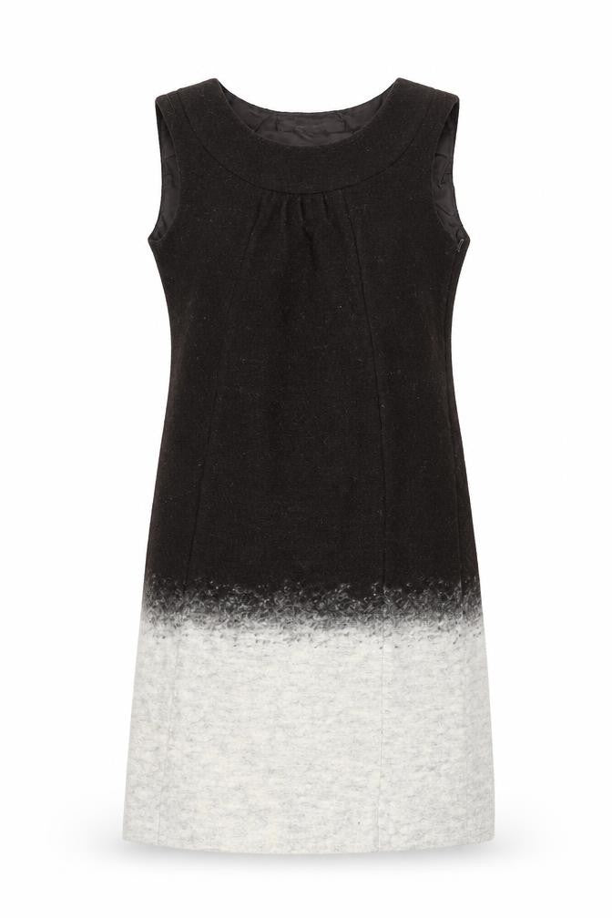 Zara Womens Brown Wool A-Line Size XS Round Neck Zip