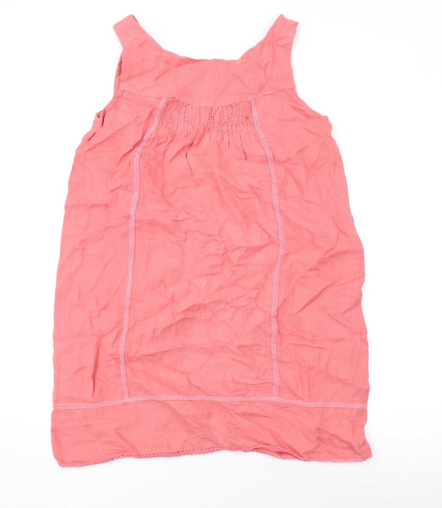 Aspiga Womens Pink Cotton Tank Dress Size M Scoop Neck Pullover