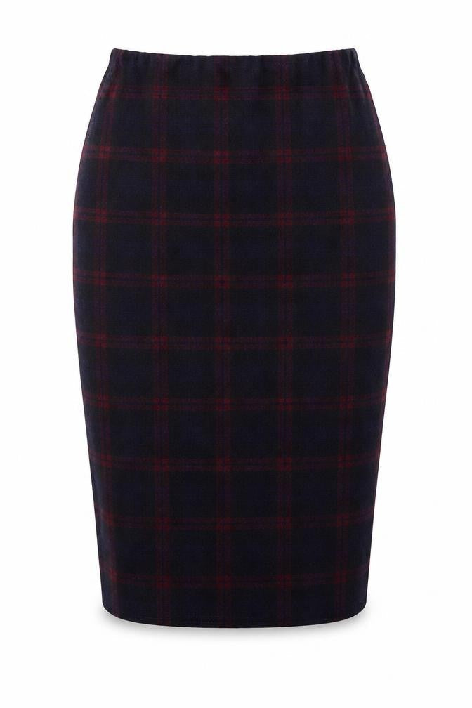 New Look Womens Black Plaid Polyester Bandage Skirt Size 6