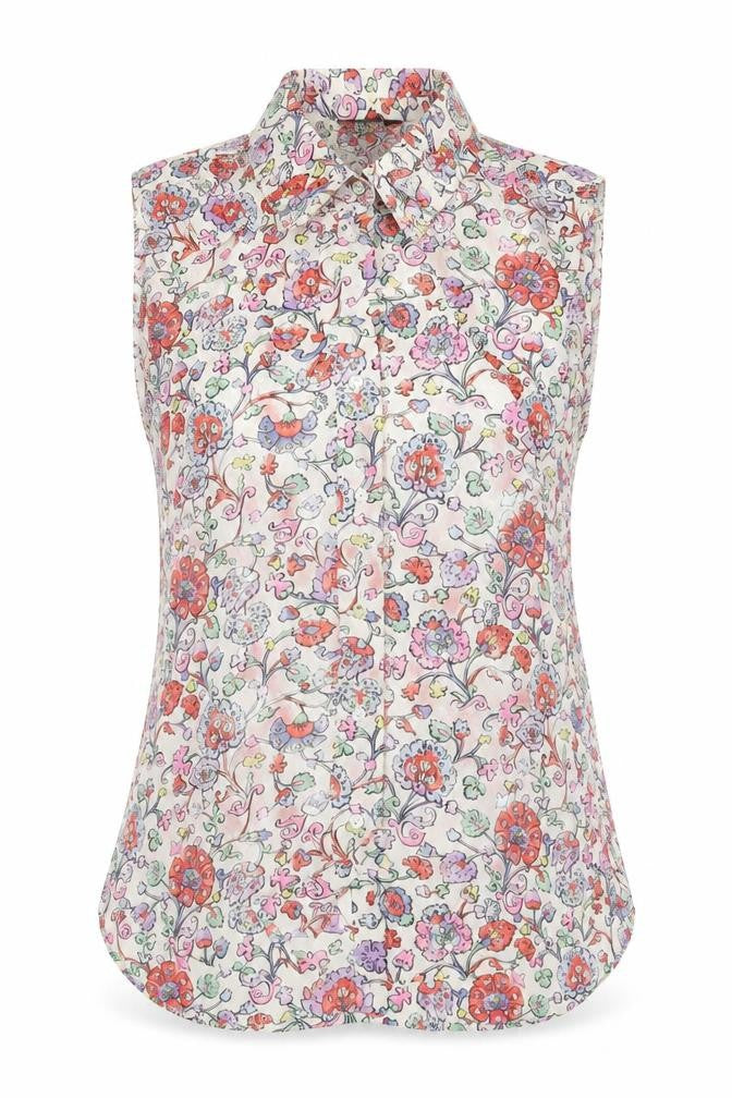H&M Womens Multicoloured Floral Polyester Basic Blouse Size 4 Collared