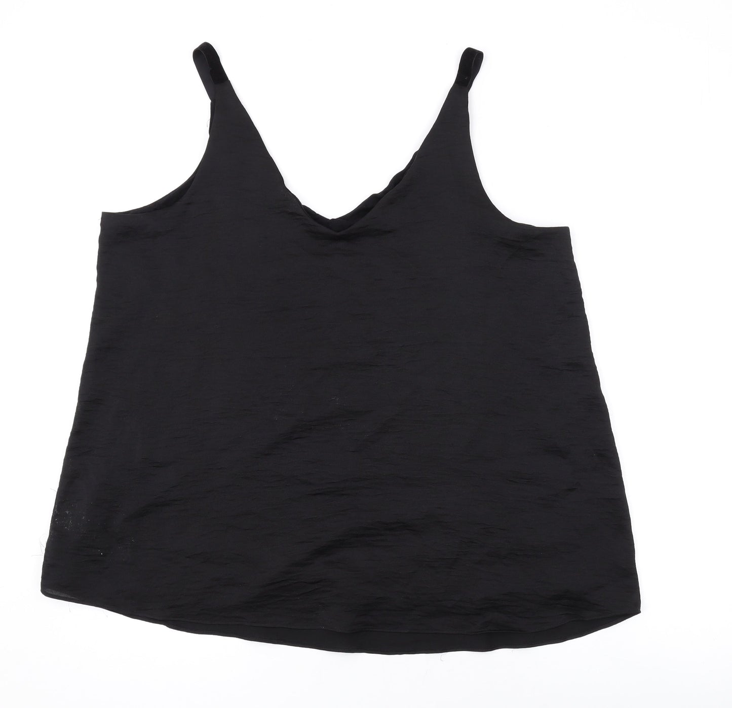 NEXT Womens Black Polyester Basic Tank Size 20 V-Neck