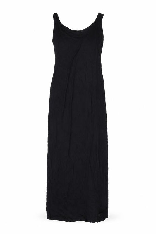 Marks & Spencer Womens Black Viscose Maxi Size 10 Scoop Neck Pullover