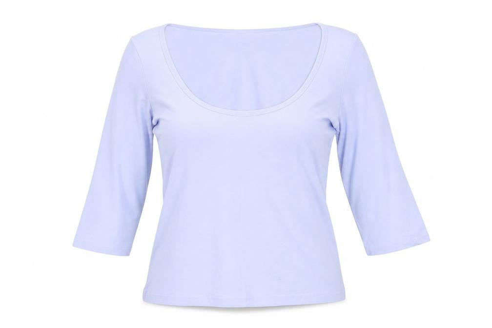 New Look Womens Blue Polyester Basic Blouse Size 12 Scoop Neck