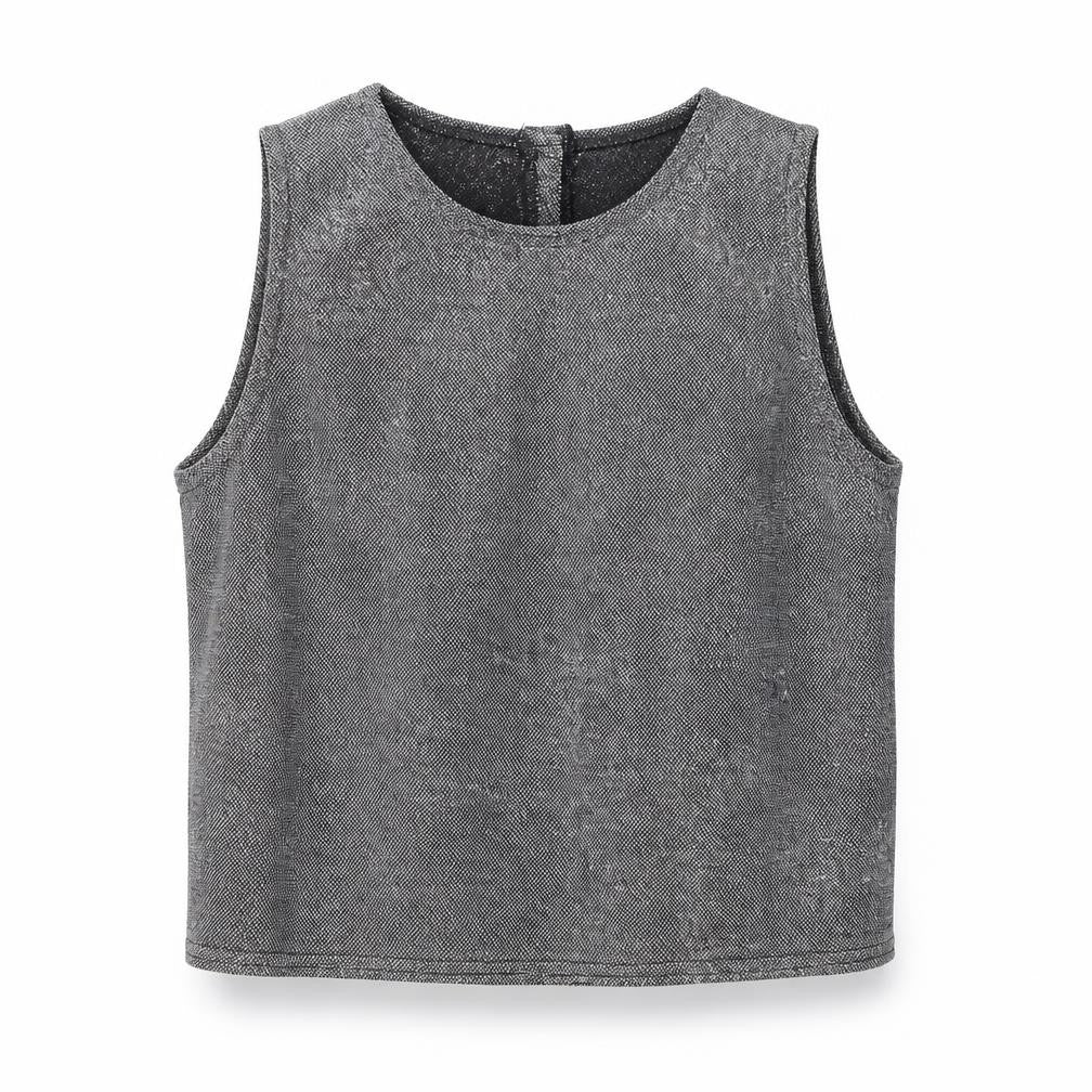 Q'Dos Womens Silver Polyester Basic Tank Size 14 Round Neck