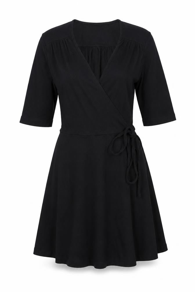 ASOS Womens Black Viscose A-Line Size 10 V-Neck Pullover