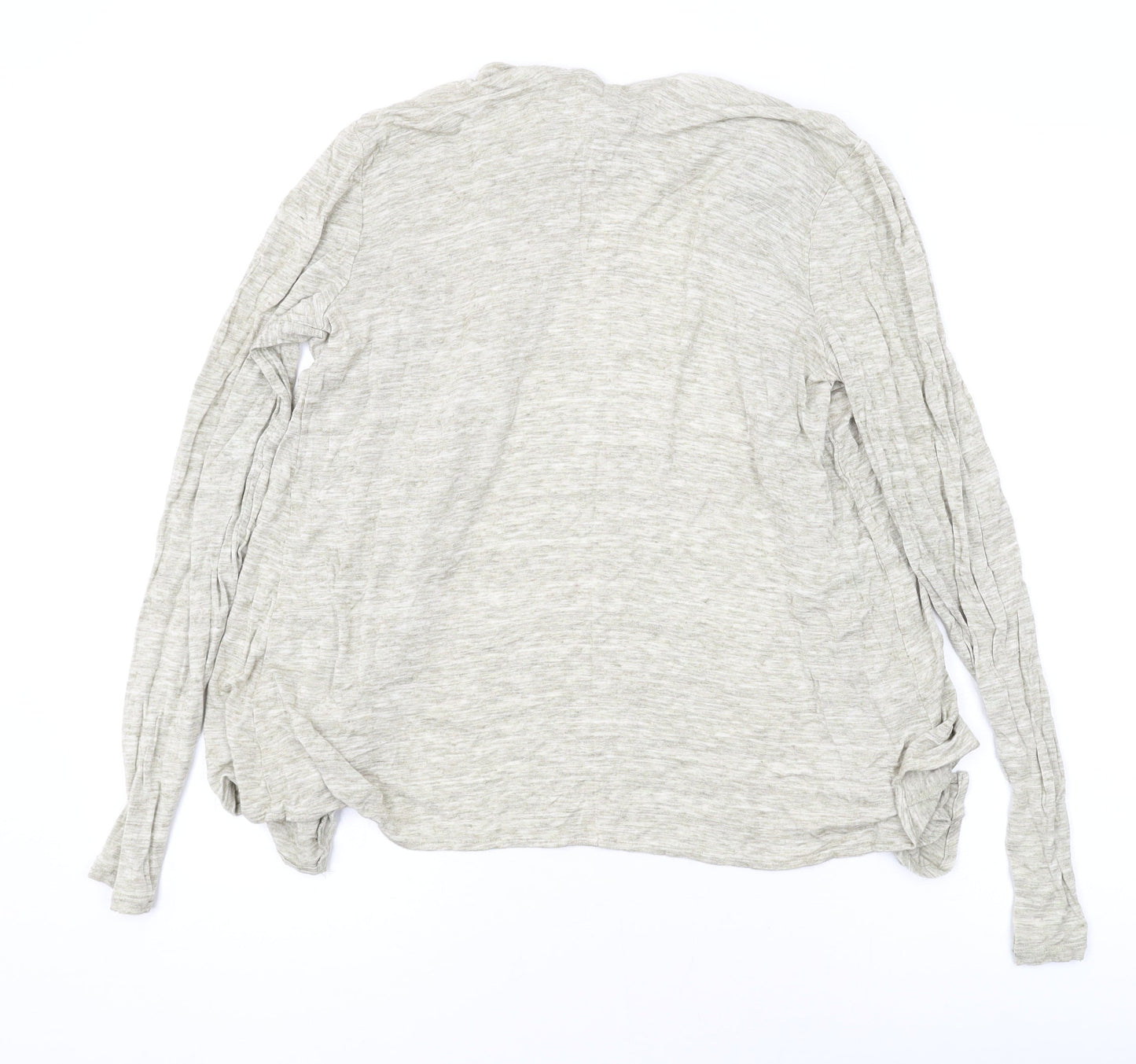 FOREVER 21 Womens Beige V-Neck Polyester Cardigan Jumper Size M