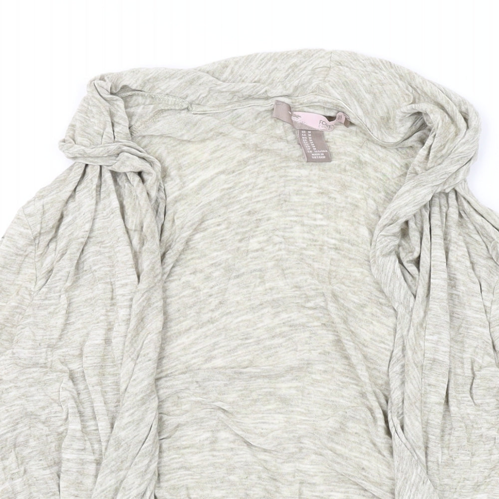 FOREVER 21 Womens Beige V-Neck Polyester Cardigan Jumper Size M