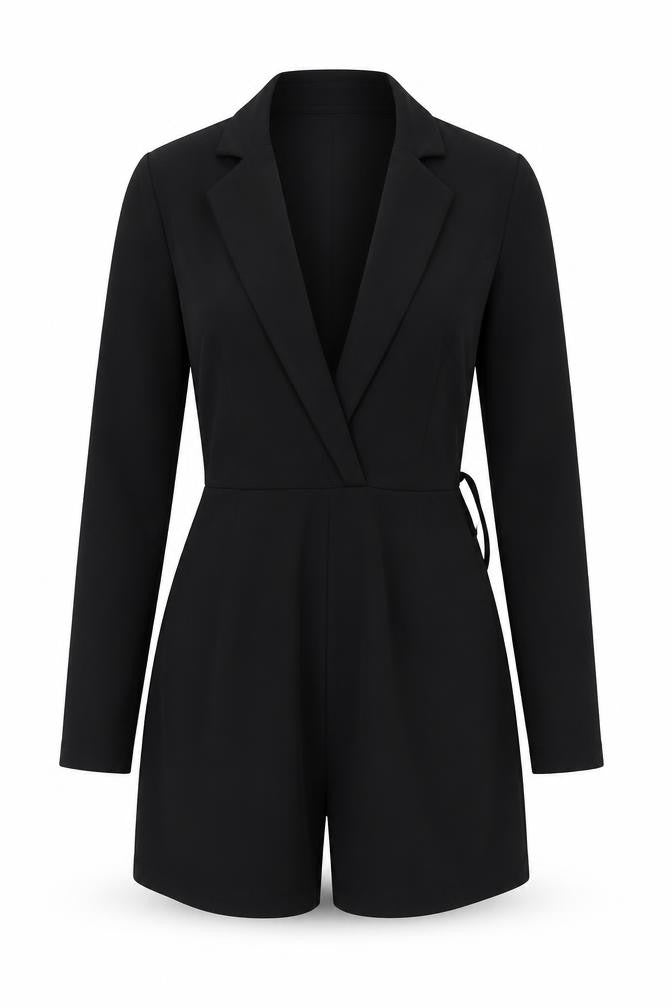 ASOS Womens Black Polyester Playsuit One-Piece Size 8 L3 in Pullover