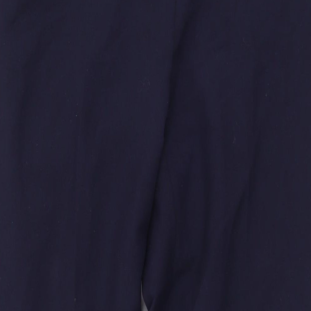 Marks and Spencer Womens Blue Polyester Trousers Size 8 L31 in Regular Zip