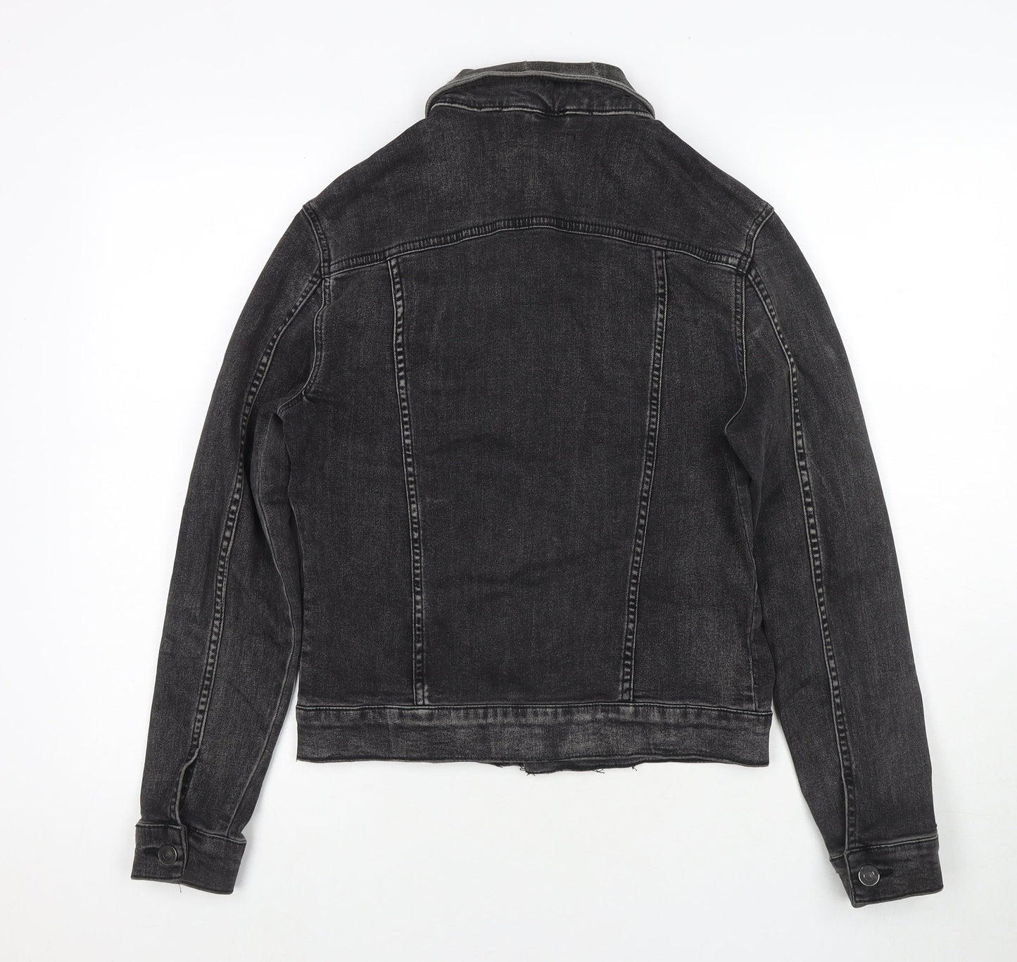 River Island Womens Black Jacket Size S Button