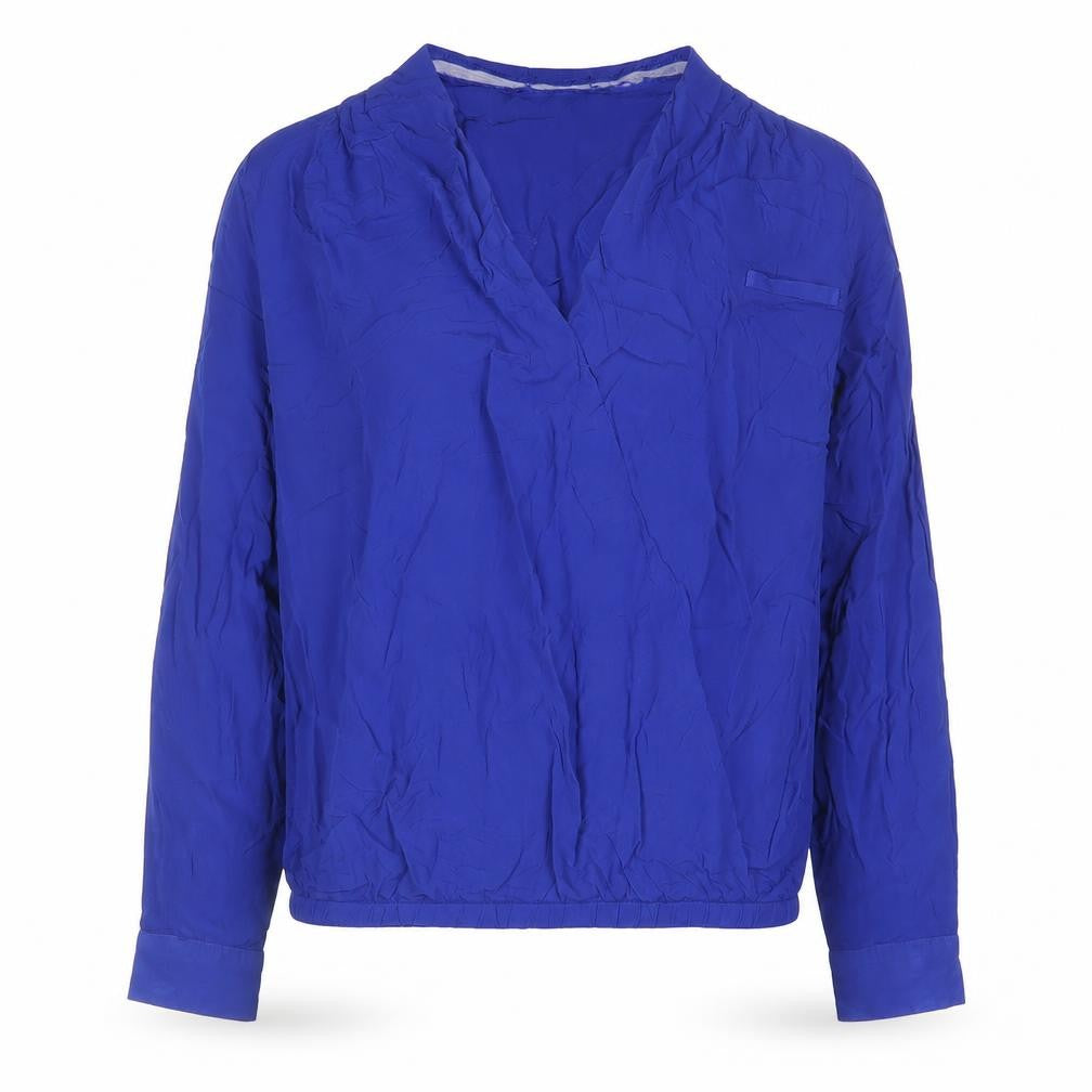 La Redoute Womens Blue Viscose Basic Blouse Size 10 V-Neck