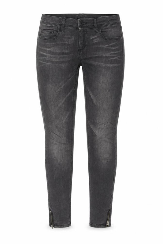 Zara Womens Grey Cotton Skinny Jeans Size 8 L28 in Regular Zip