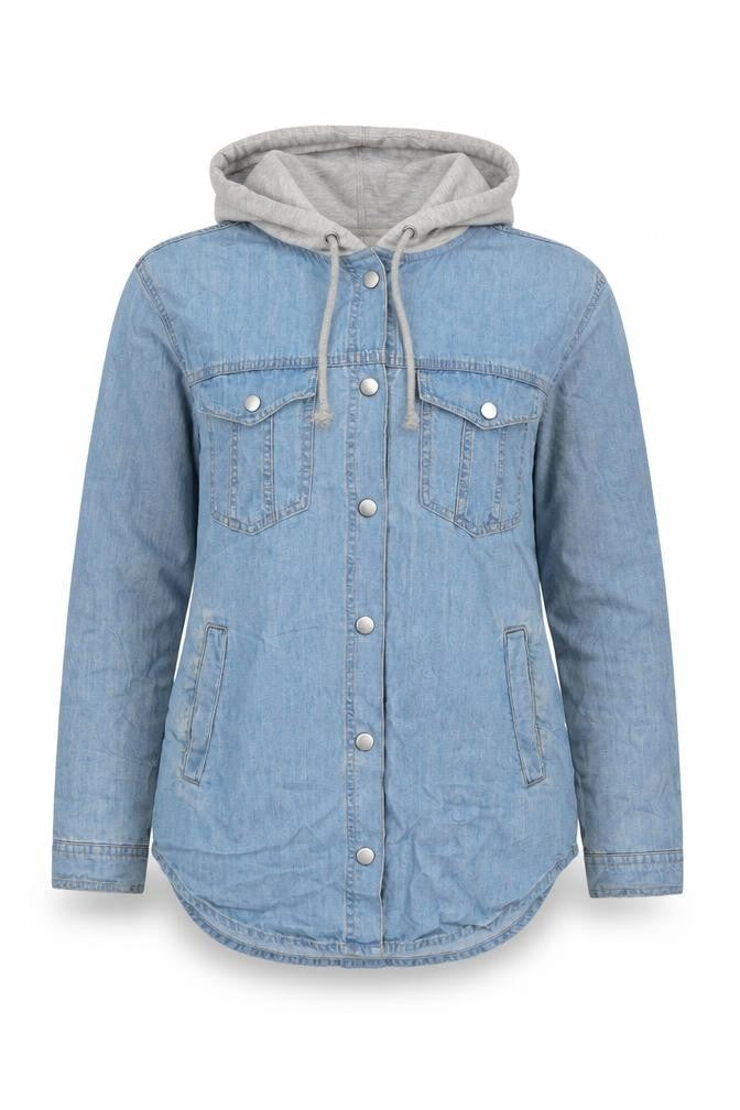 H&M Womens Blue Jacket Size 6 Snap - Unisex