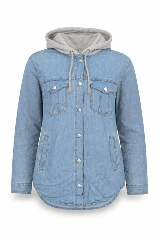 H&M Womens Blue Jacket Size 6 Snap - Unisex