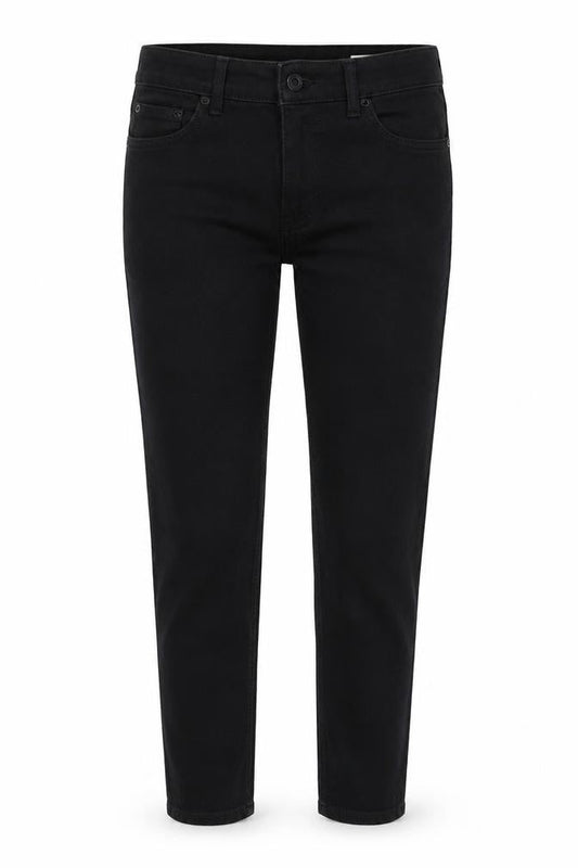 Marks & Spencer Womens Black Cotton Skinny Jeans Size 8 L28 in Regular Zip