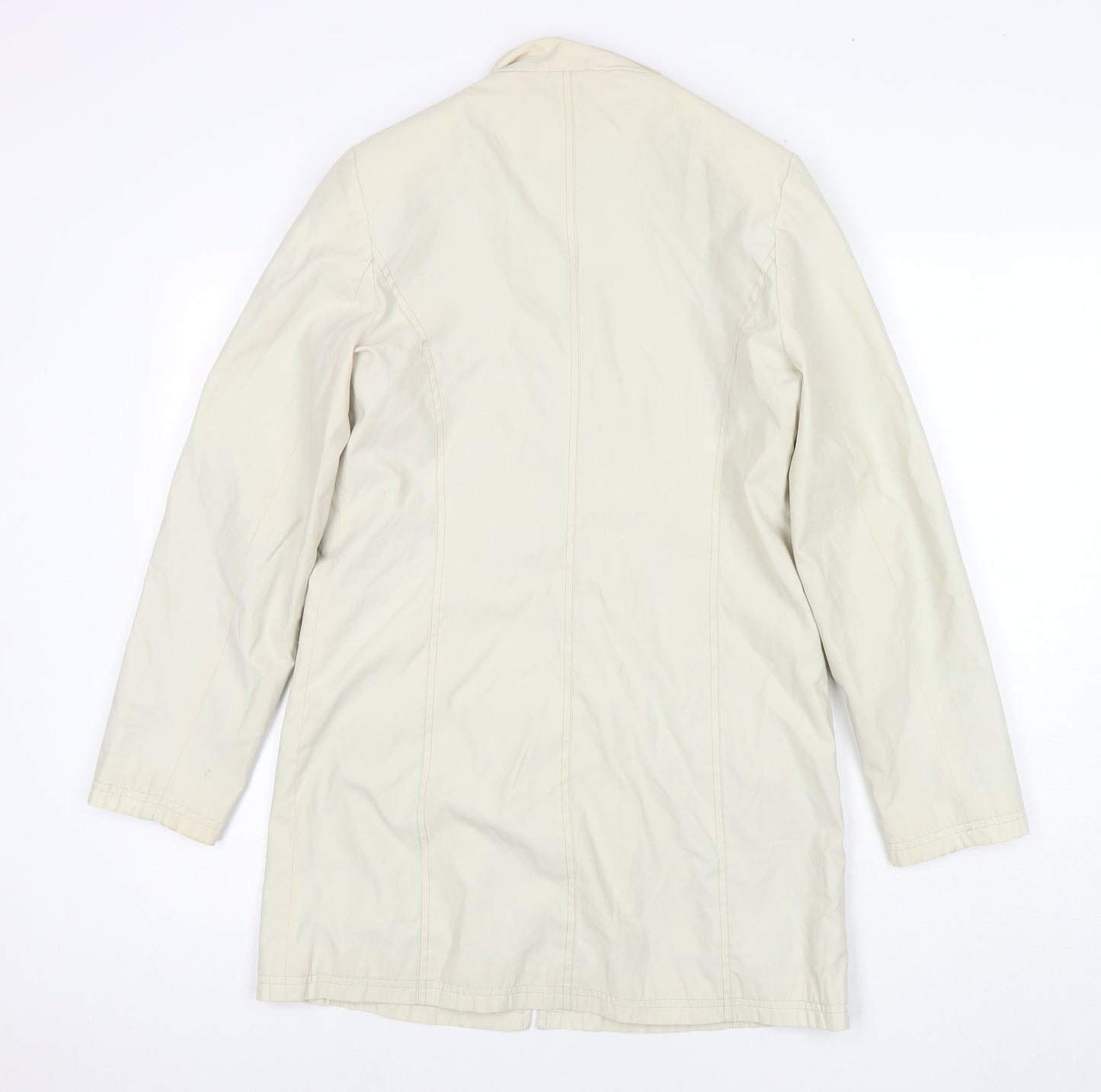 NuAge Womens Beige Jacket Coat Size 10 Zip