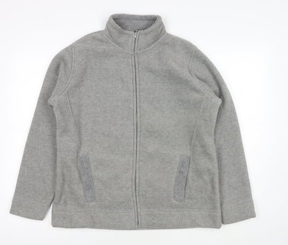 EWM Womens Grey Jacket Size 14 Zip - Size 14-16