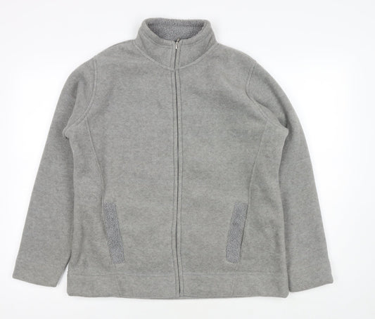 EWM Womens Grey Jacket Size 14 Zip - Size 14-16