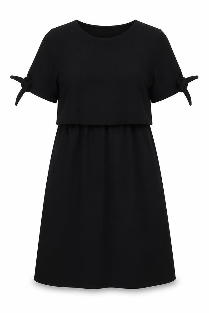 Dorothy Perkins Womens Black Polyester A-Line Size 8 Round Neck Pullover