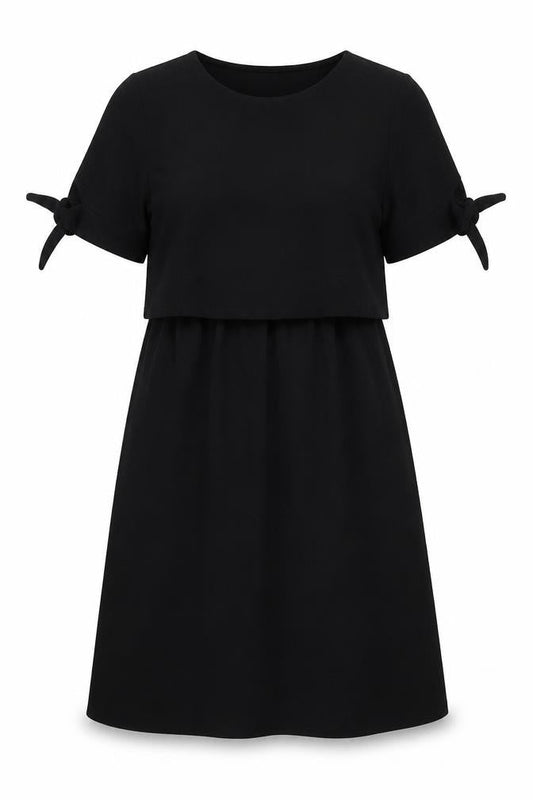 Dorothy Perkins Womens Black Polyester A-Line Size 8 Round Neck Pullover