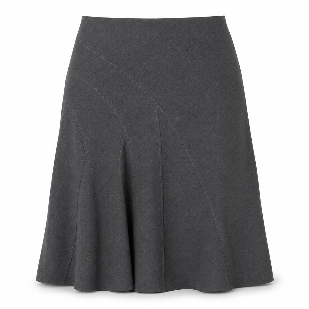 Platform Womens Grey Polyester A-Line Skirt Size 14