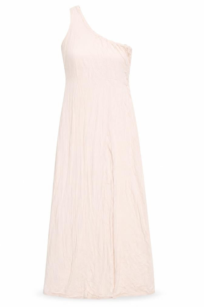 Missguided Womens Pink Viscose Maxi Size 10 One Shoulder Pullover