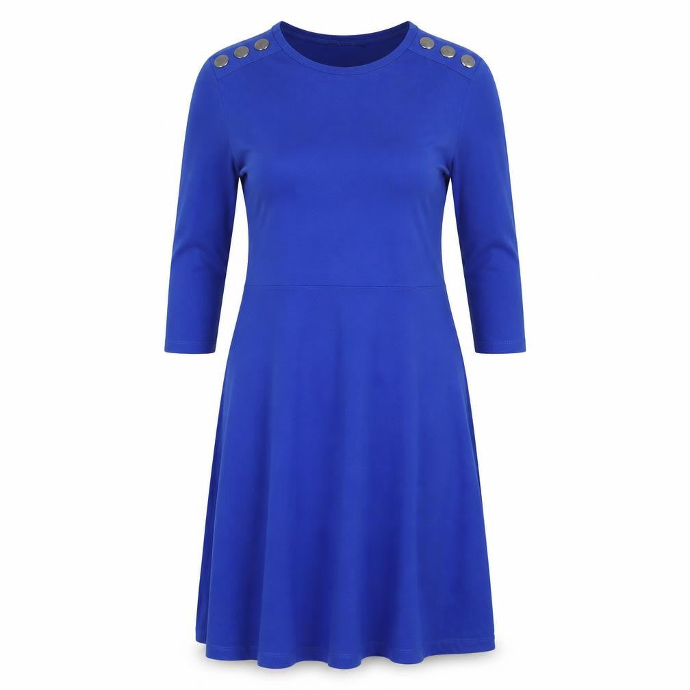 Dorothy Perkins Womens Blue Cotton A-Line Size 12 Round Neck Pullover