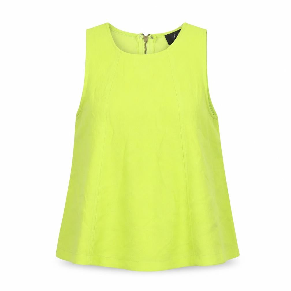 AX Paris Womens Green Polyester Basic T-Shirt Size 12 Round Neck