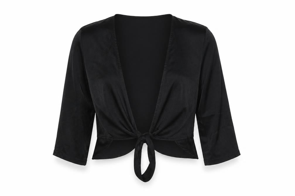 PRETTYLITTLETHING Womens Black Polyester Basic Blouse Size 10 V-Neck