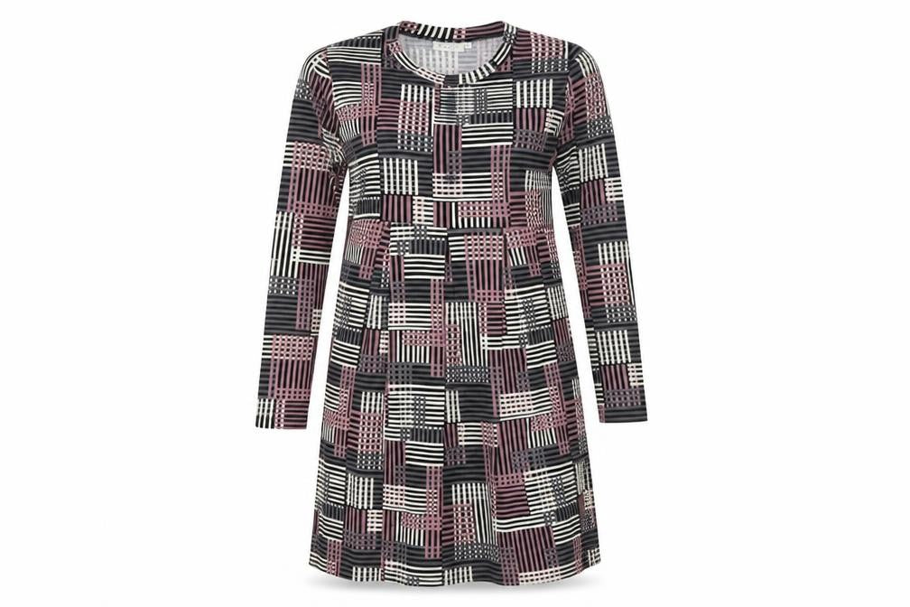 Masai Womens Multicoloured Polyester A-Line Size S Boat Neck