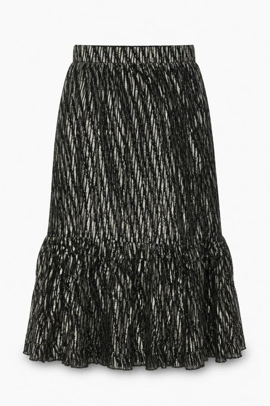 Zara Womens Black Polyester A-Line Skirt Size XS - Elasticated Waist