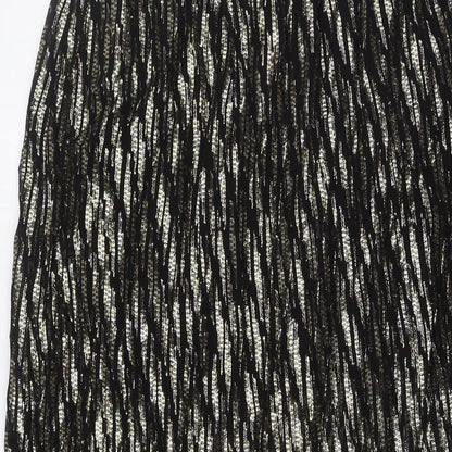 Zara Womens Black Polyester A-Line Skirt Size XS - Elasticated Waist