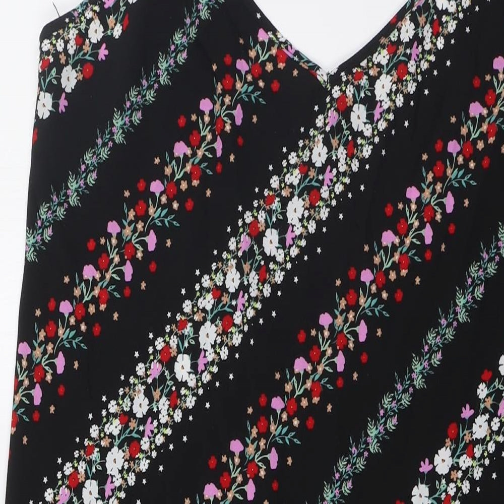 Marlon Womens Multicoloured Floral Polyester A-Line Size 16 V-Neck - Size 16-18