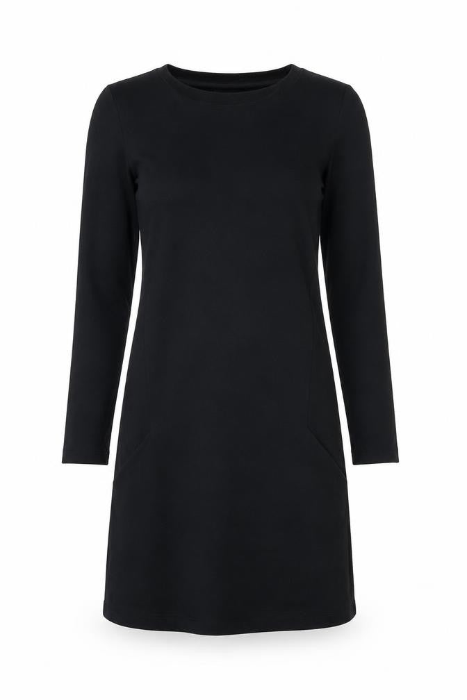 H&M Womens Black Viscose Shift Size S Round Neck Pullover