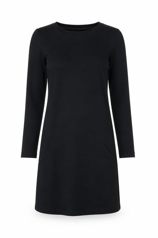 H&M Womens Black Viscose Shift Size S Round Neck Pullover