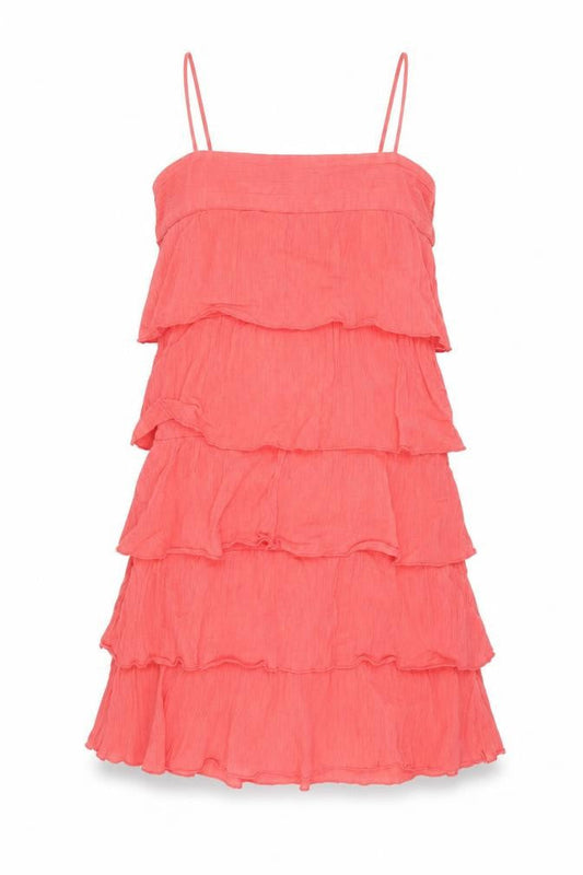 Topshop Womens Pink Cotton Shift Size 10 Square Neck Zip