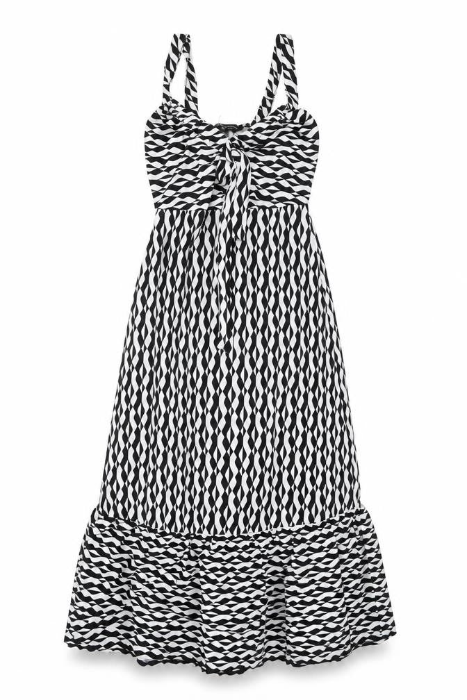 Dorothy Perkins Womens White Geometric Polyester A-Line Size 8 V-Neck Pullover